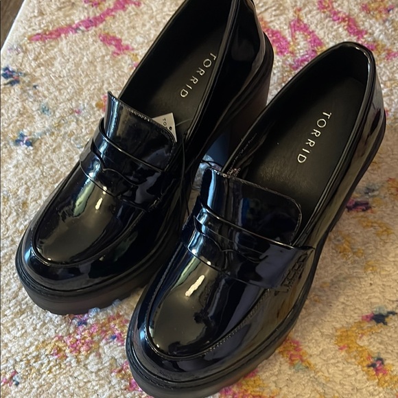 Torrid Black Glossy Loafers - Picture 3 of 5